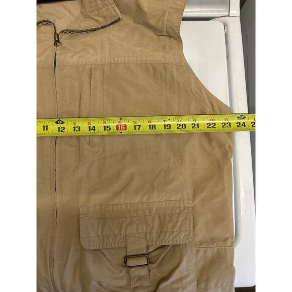RUFF HEWN sleeveless zip up tan camping fishing hunting vest 5 pocket size XL - Picture 8 of 8